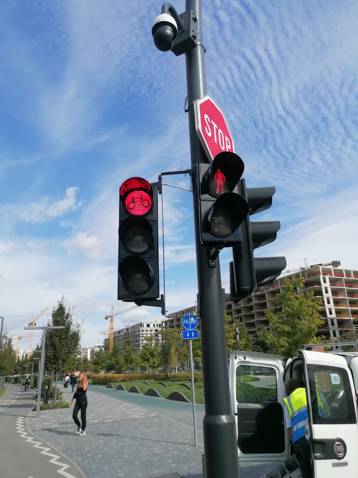 Traffic signals and camera