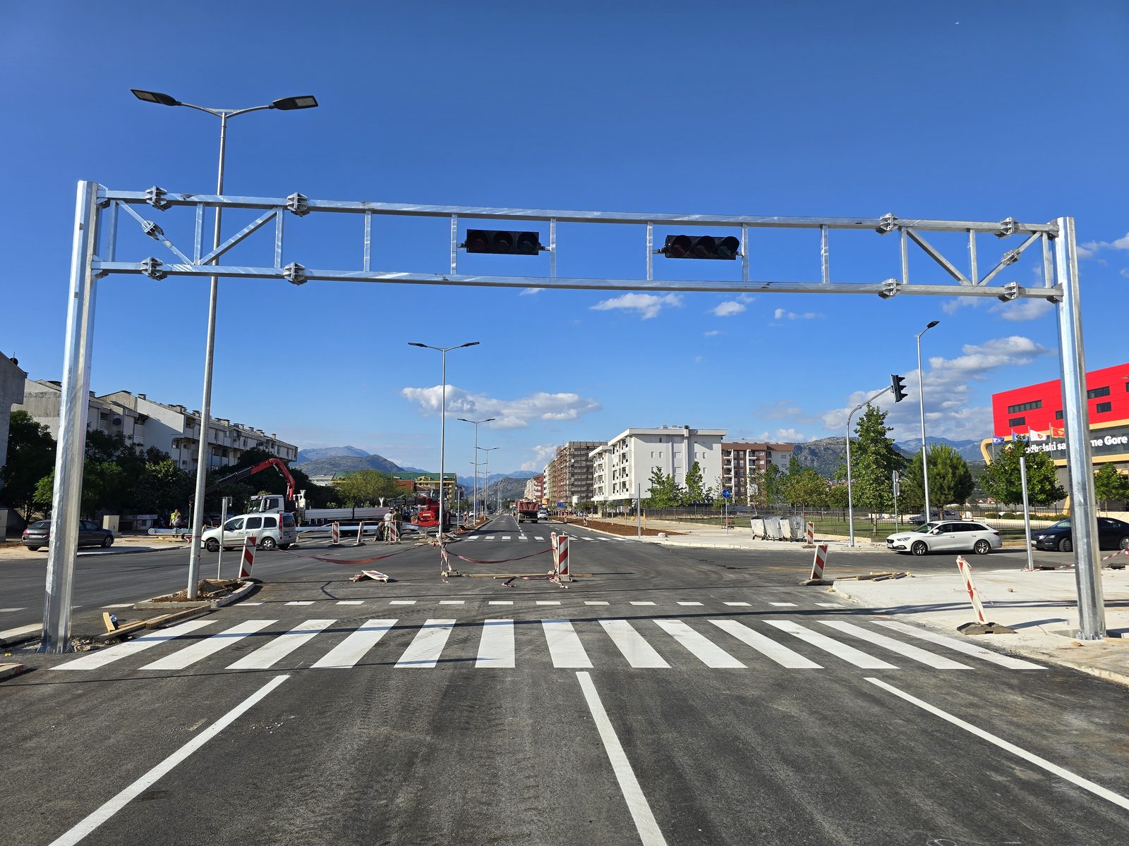 Newly signalised intersection